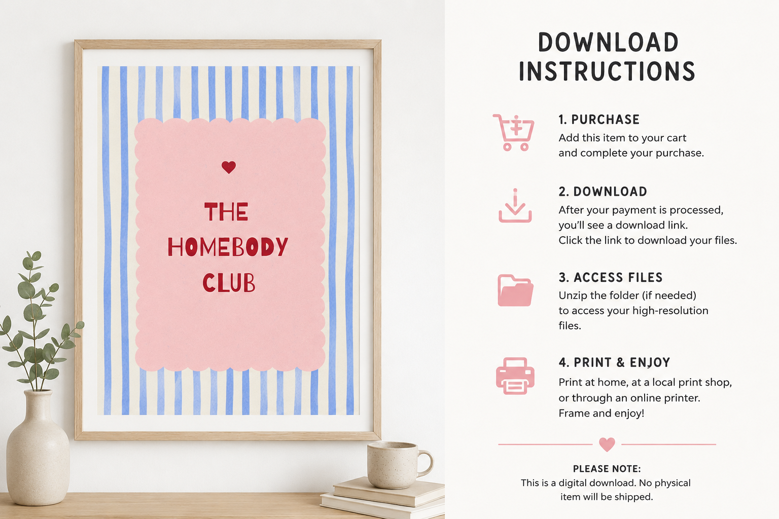 The homebody club wall print
