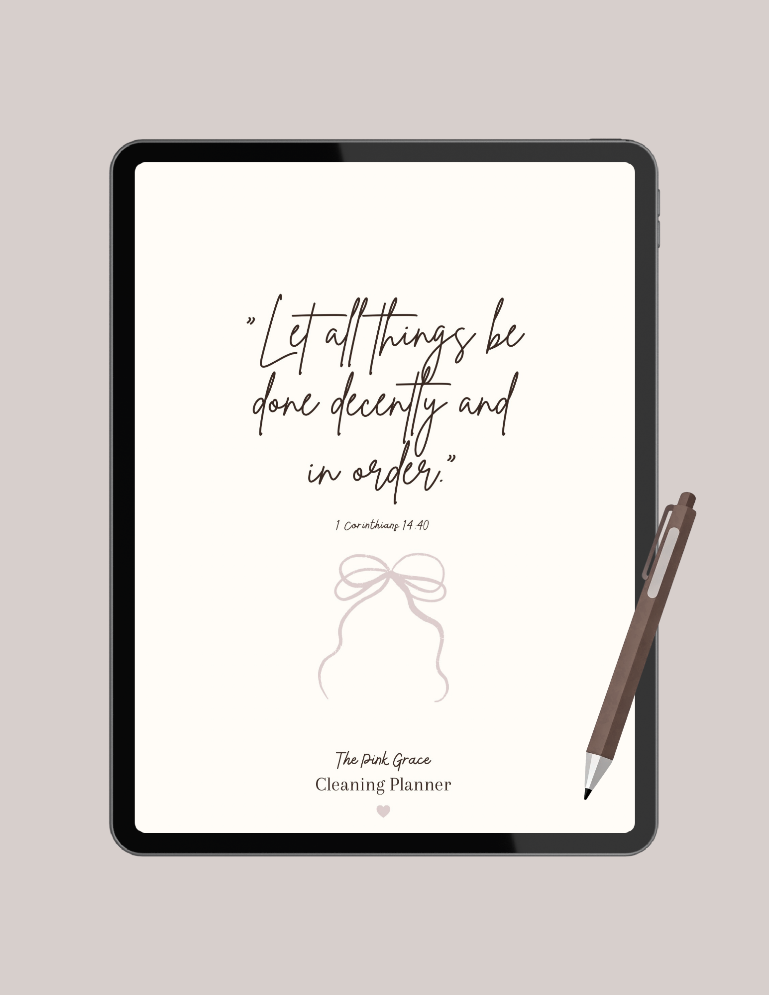 Faith-Based Cleaning Planner | Printable Daily, Weekly & Monthly Schedule Bundle