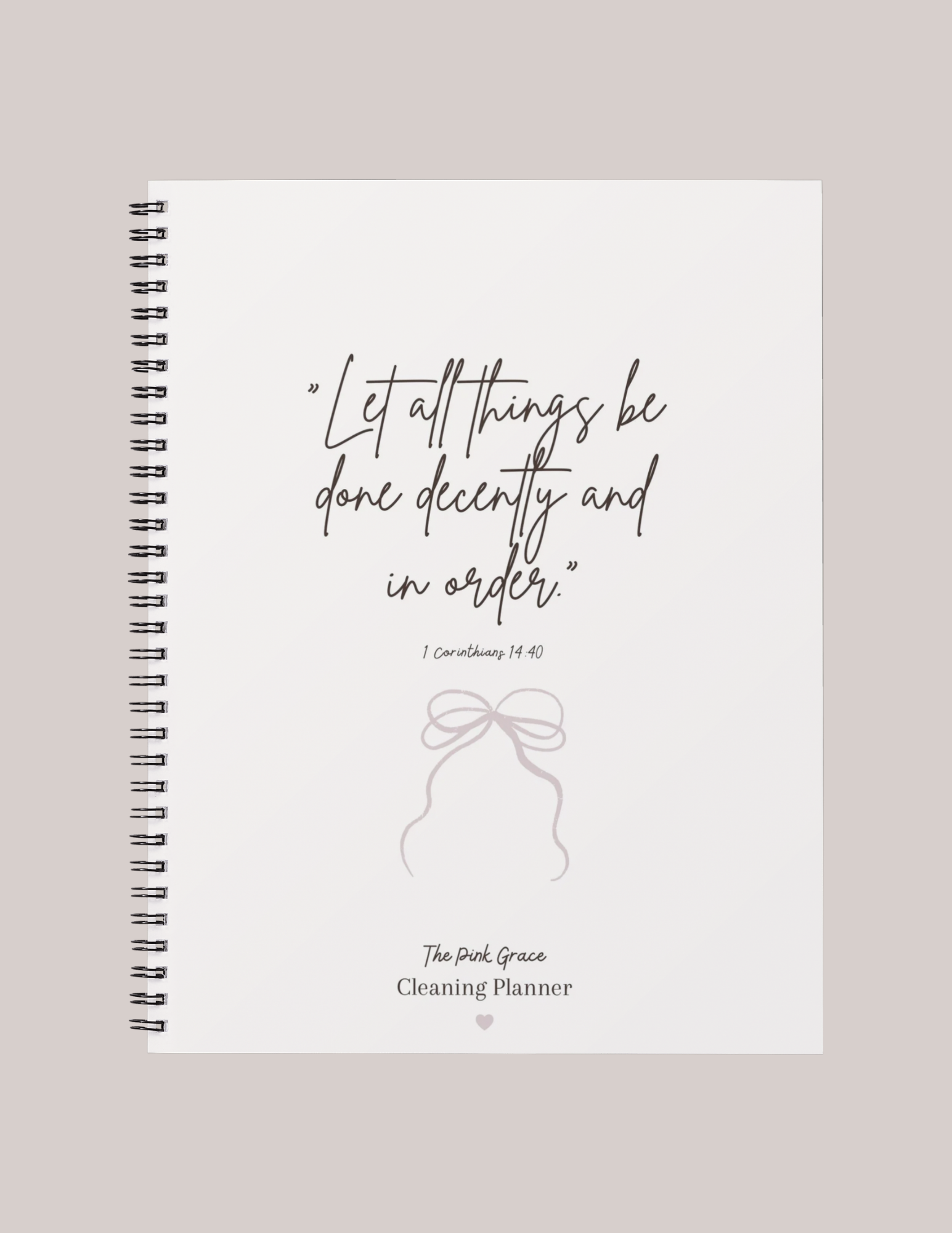 Faith-Based Cleaning Planner | Printable Daily, Weekly & Monthly Schedule Bundle
